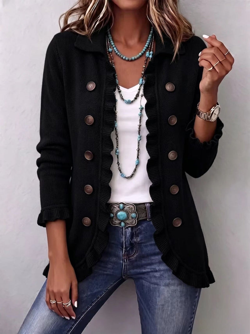 Zaide Cord-Jacke Tiefschwarz