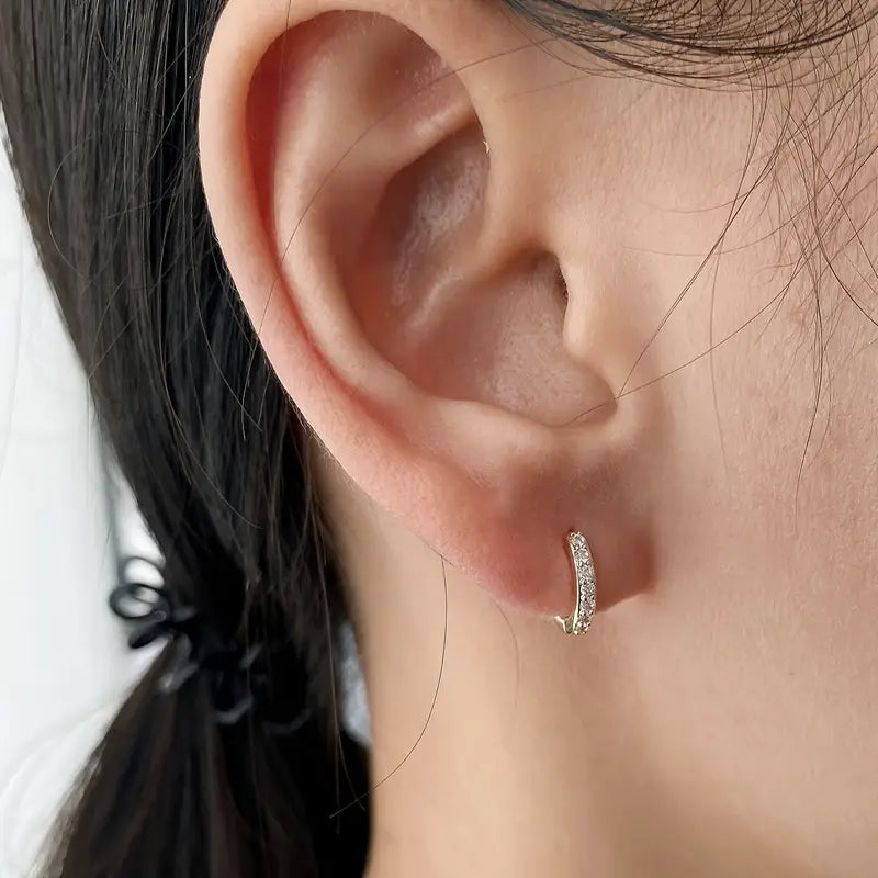 Emerald-Look Ohrringe – Ansicht 3