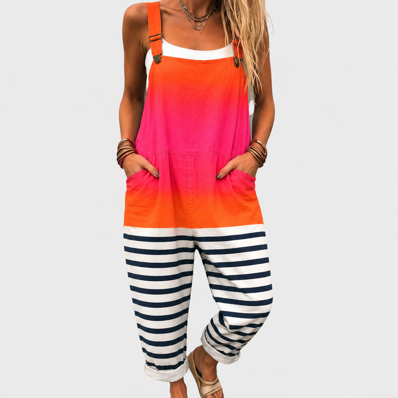 Bequeme bedruckte Latzhose
