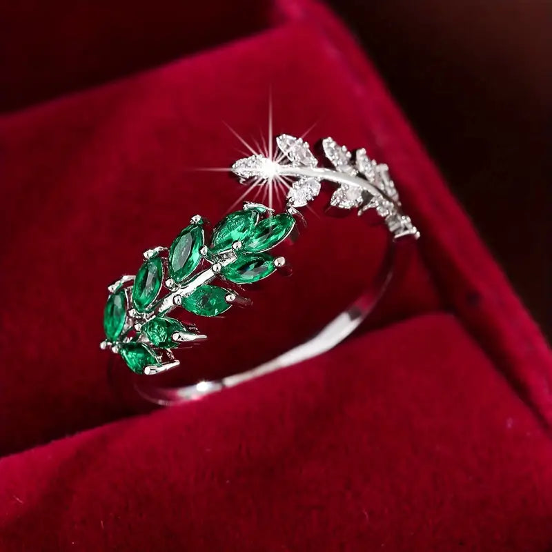 Emerald-Look Ring – Ansicht 2