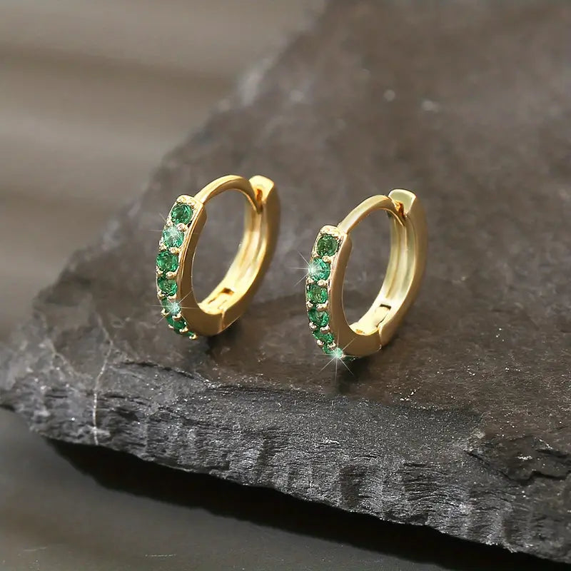 Emerald-Look Ohrringe