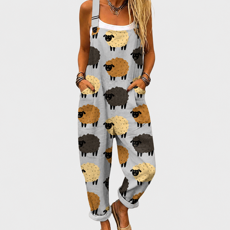 Bequemer bedruckter Jumpsuit
