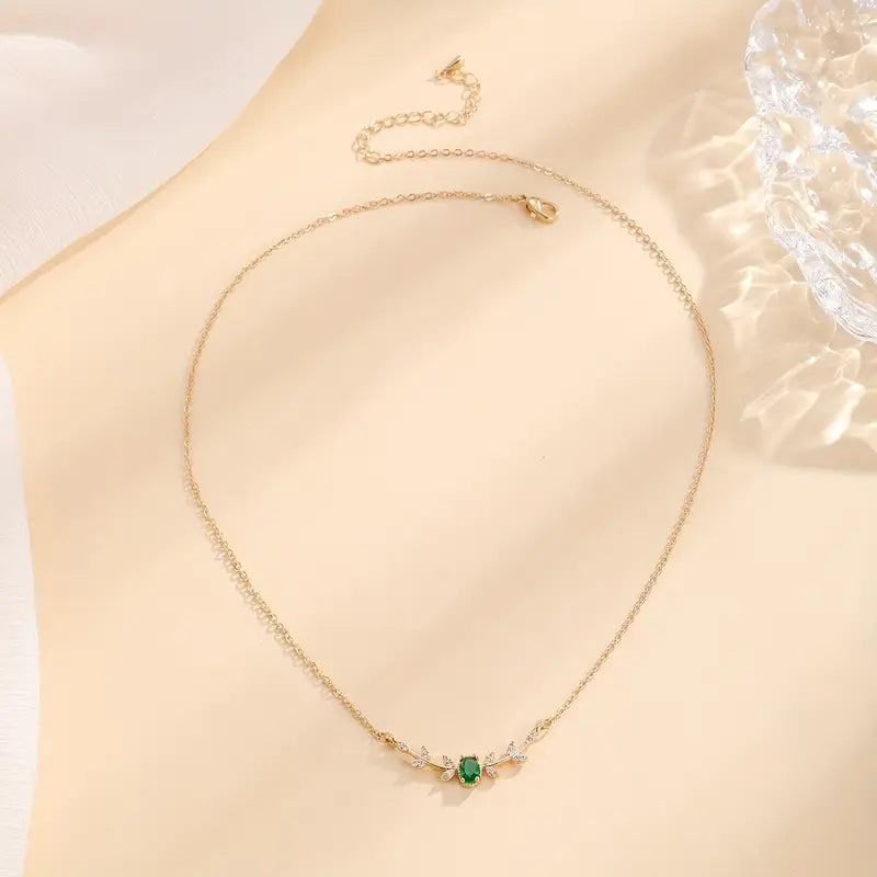 Emerald-Look Halskette – Ansicht 2