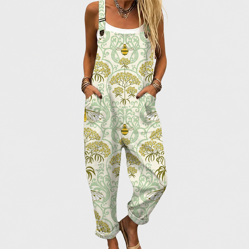 Bequeme bedruckte Latzhose