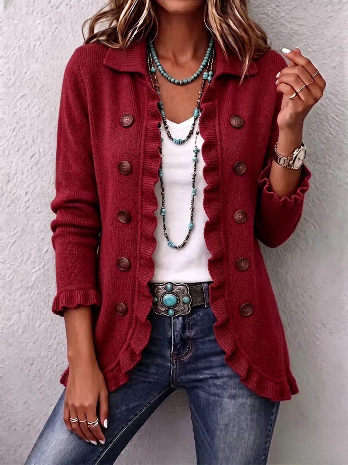 Marta Cord-Jacke Rubinrot