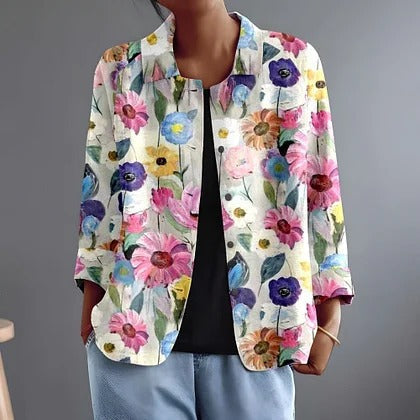 Rosamonde Hemdbluse mit Gänseblümchen-Druck – Ansicht 8