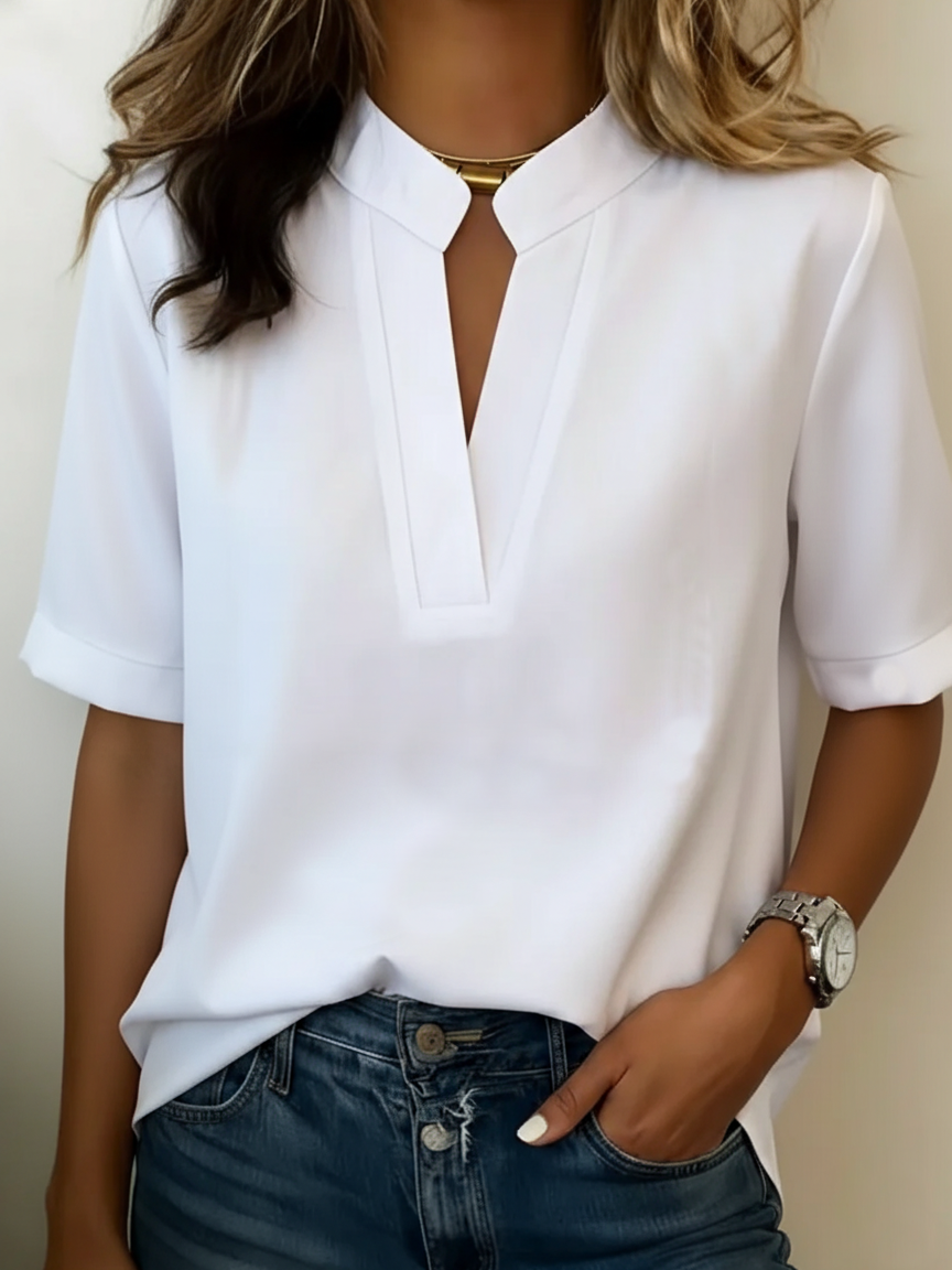 Margot elegante Bluse mit V-Ausschnitt