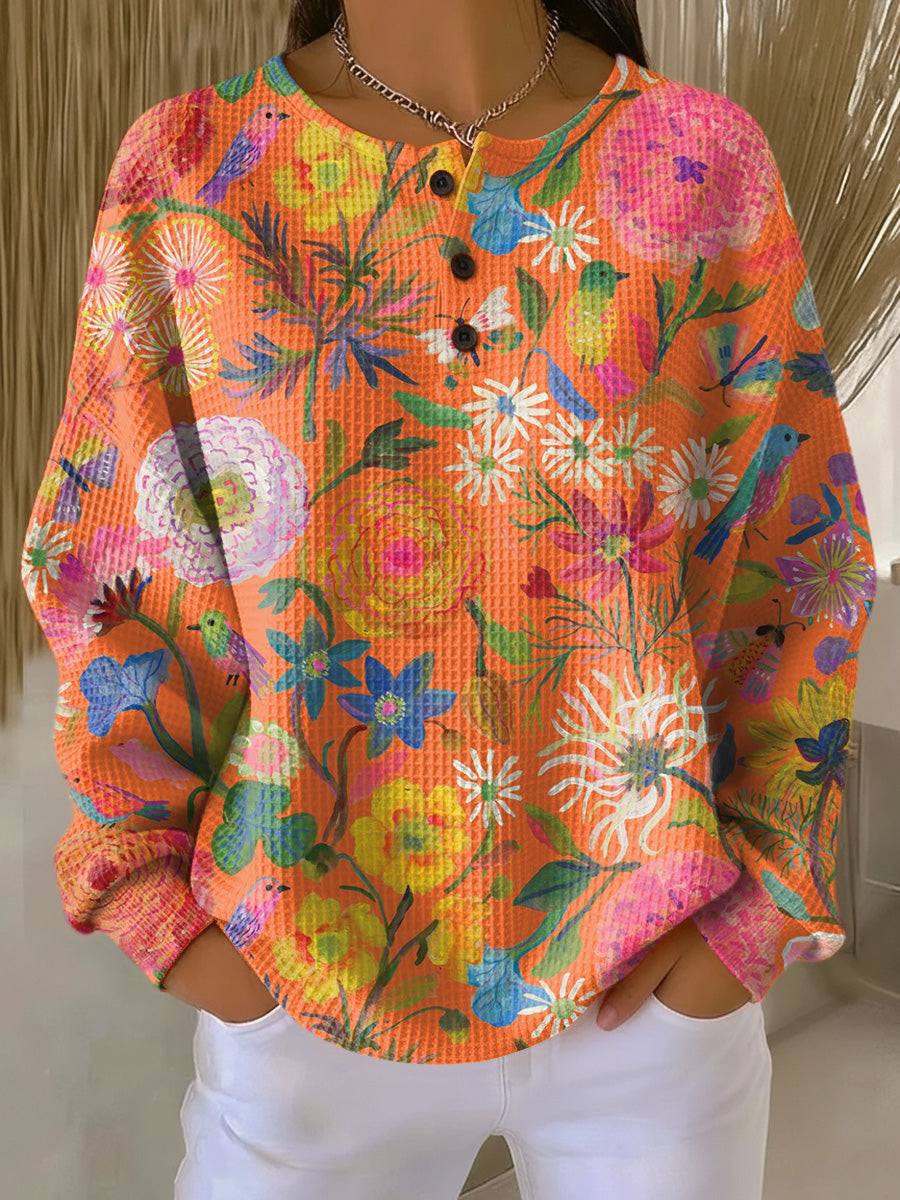 Freja Pullover mit buntem Blumendruck – Ansicht 8