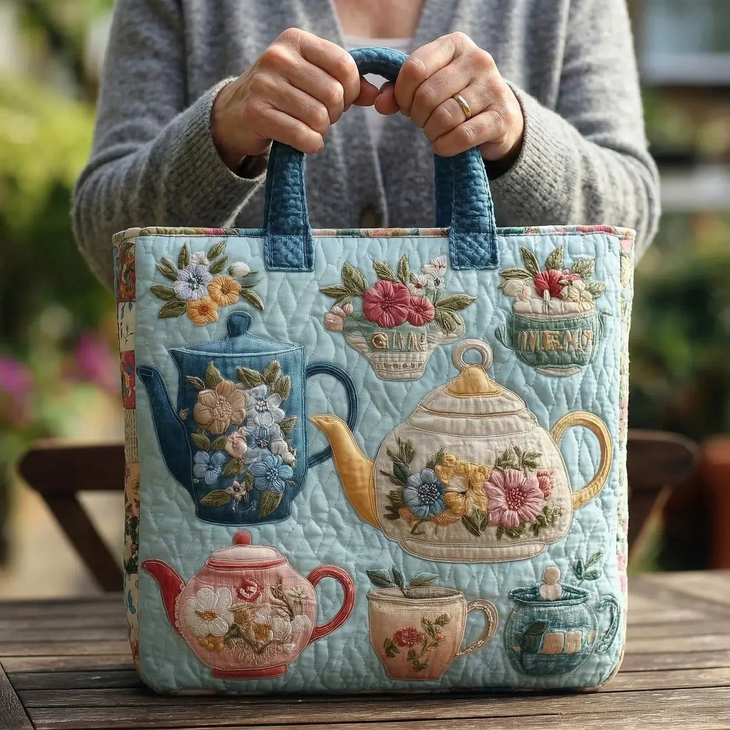 Shopper Blumenmotiv – Ansicht 2