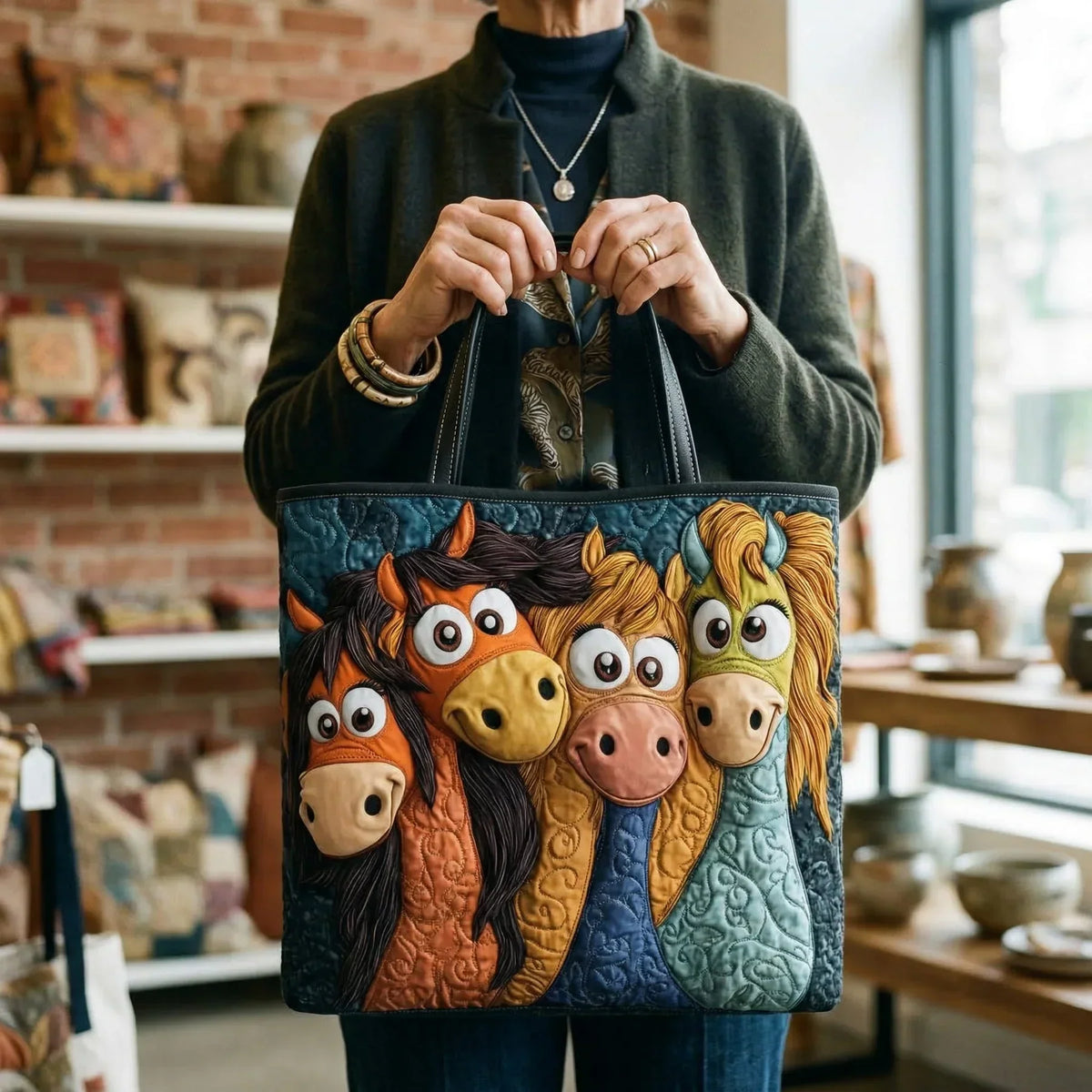 Shopper Lustige Ponys – Ansicht 2