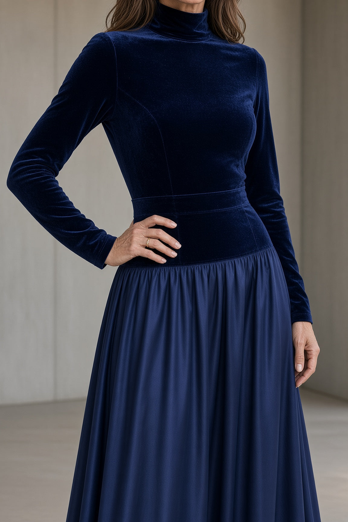 Vivien Samt-Kleid – Ansicht 4
