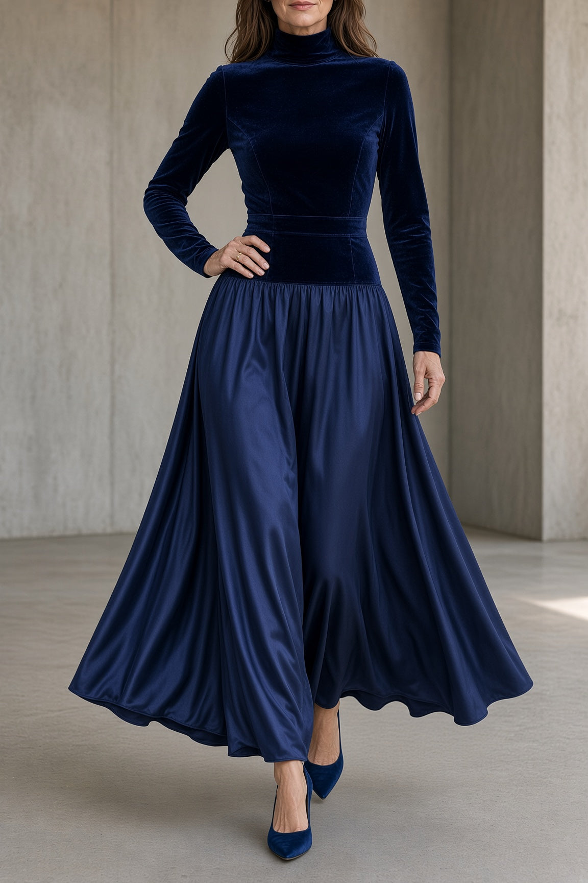 Vivien Samt-Kleid – Ansicht 3