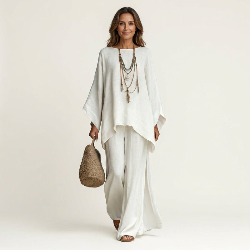 Majolie boho-set i linneblandning – vy 11