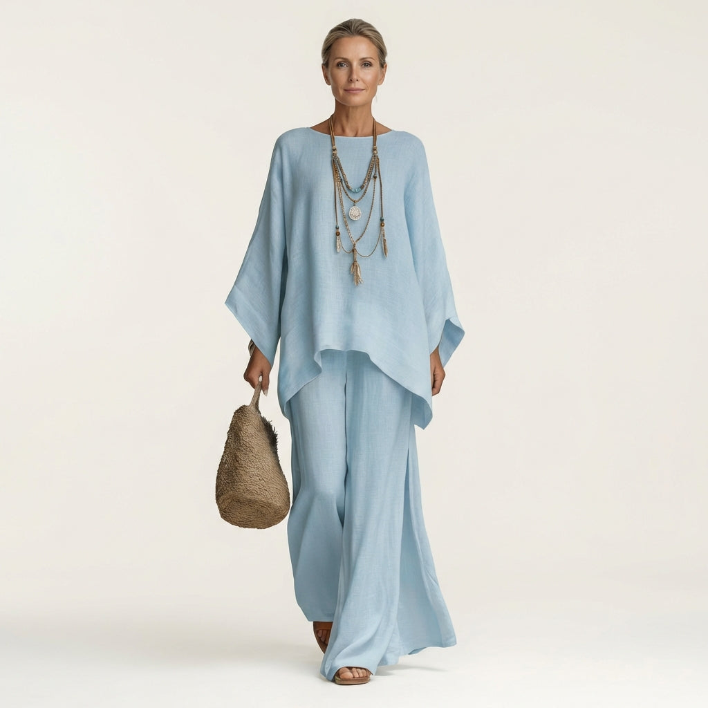 Majolie boho-set i linneblandning – vy 17