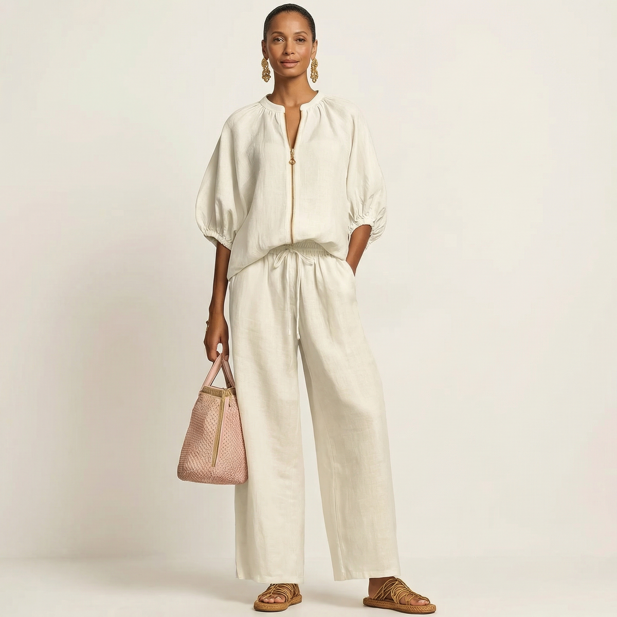 Marlowe set med dragkedja och puffärm – vy 36