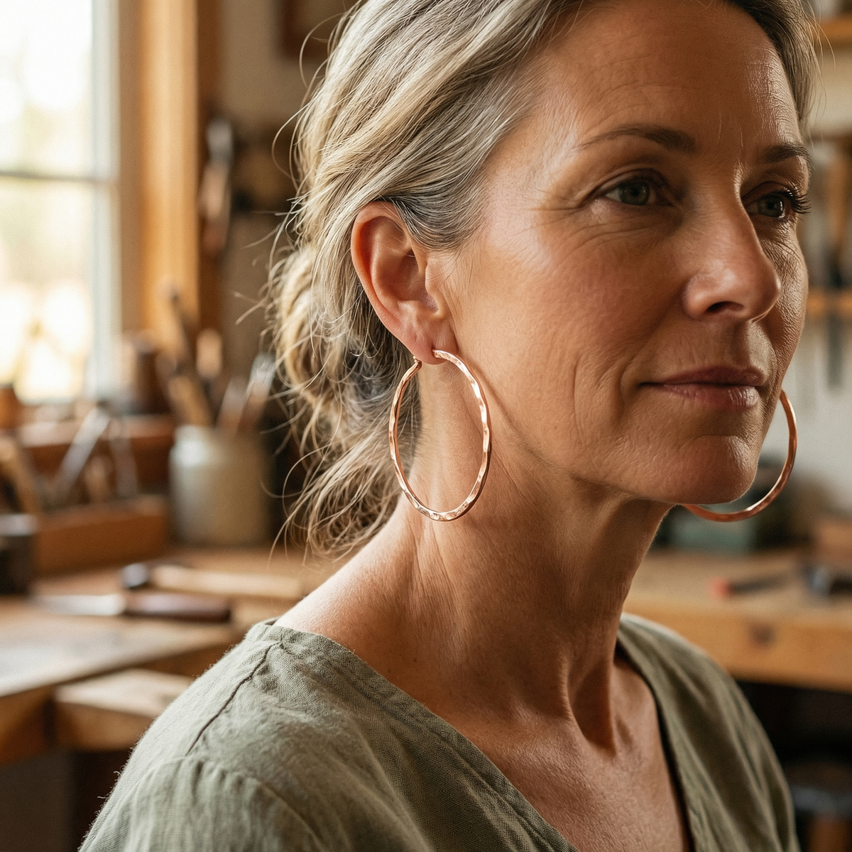 Willow Kupfer-Ohrringe – Ansicht 2