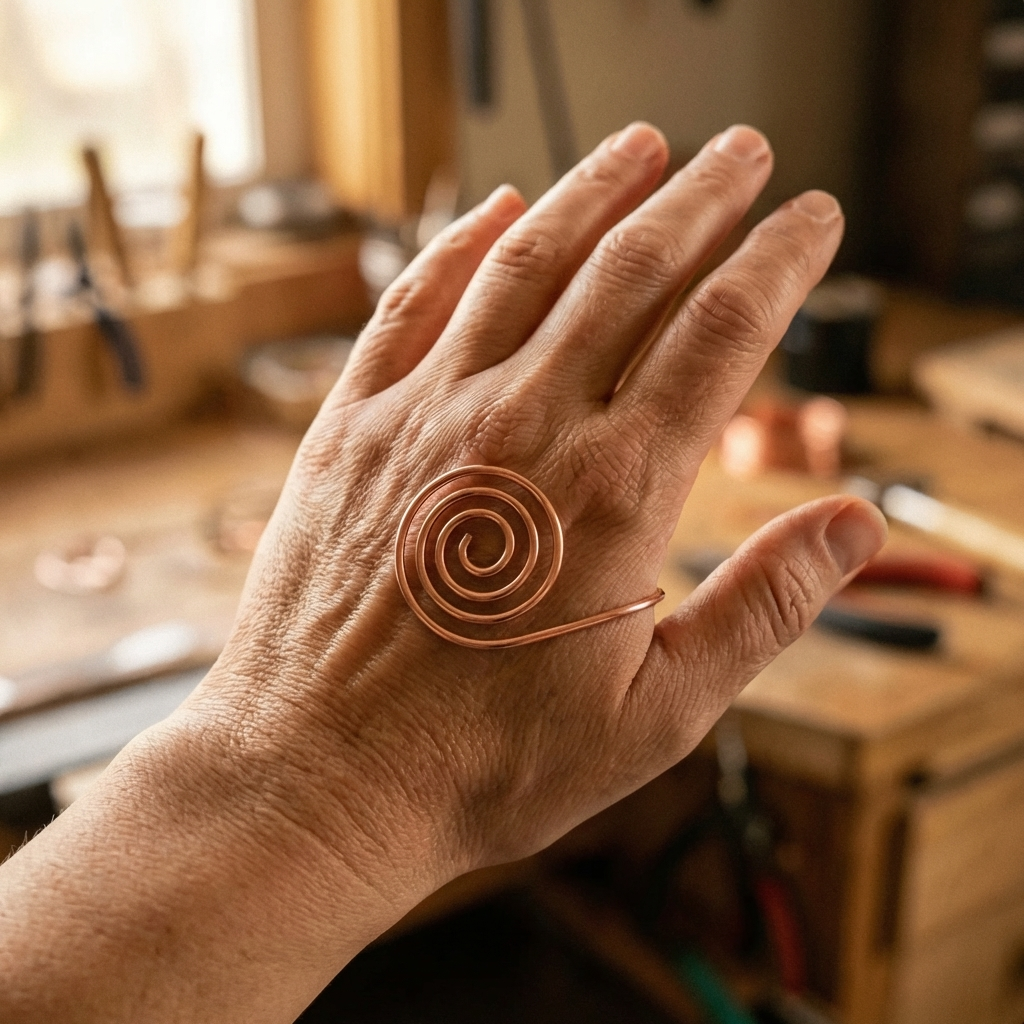 Flow Kupfer-Hand-Spirale – Ansicht 2