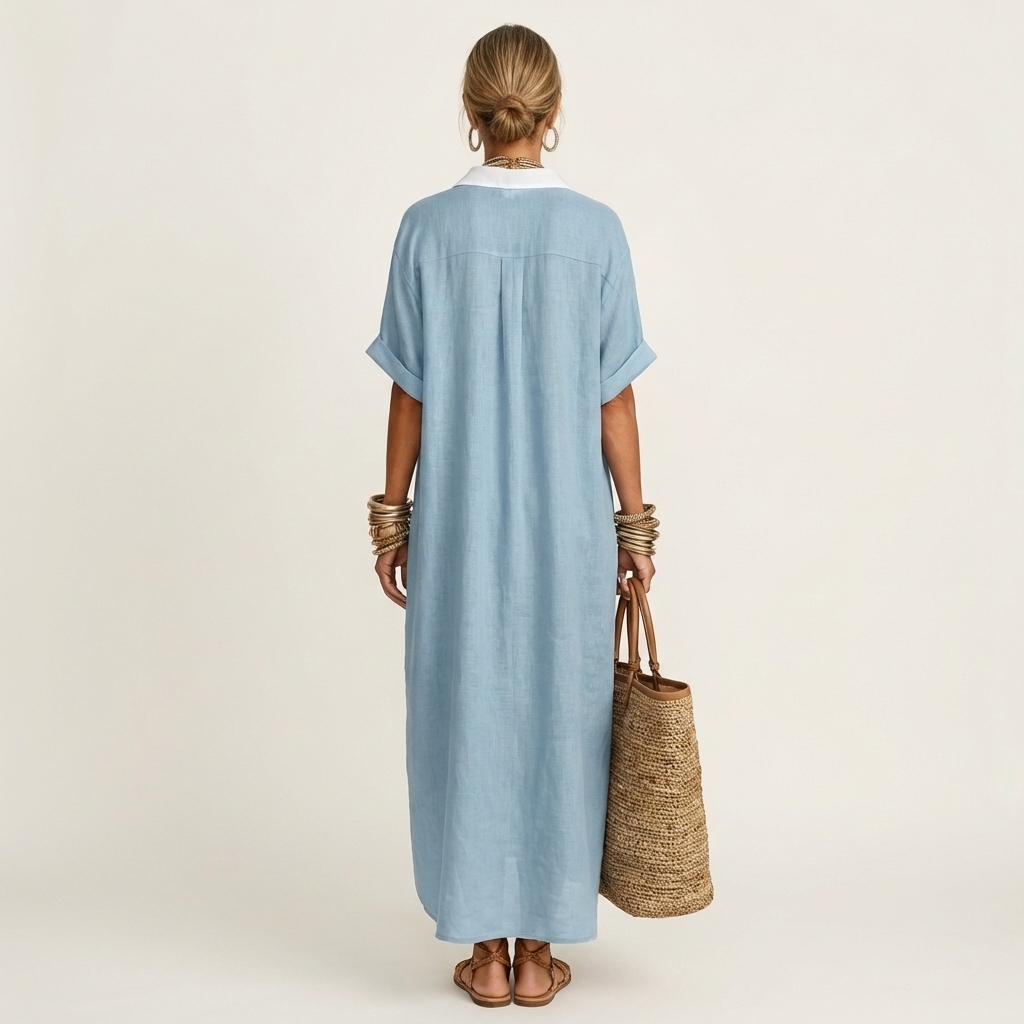 Karina maxi-skjortklänning – vy 2