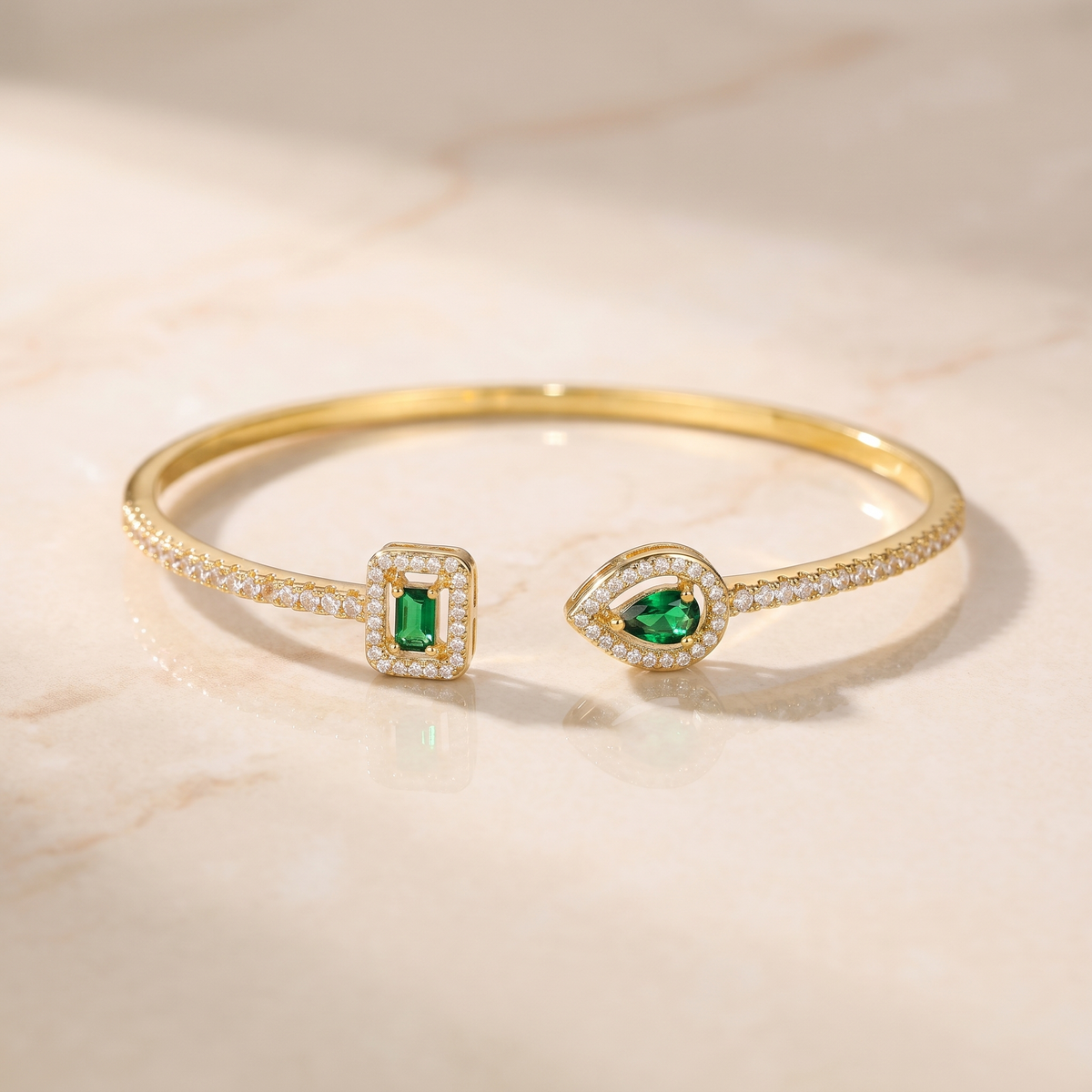 Emerald-Look Armband