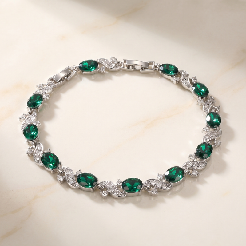 Emerald-Look Armband