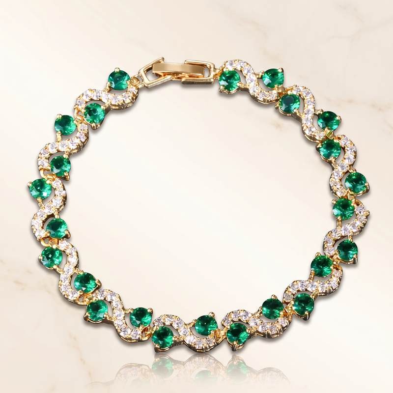 Emerald-Look Armband
