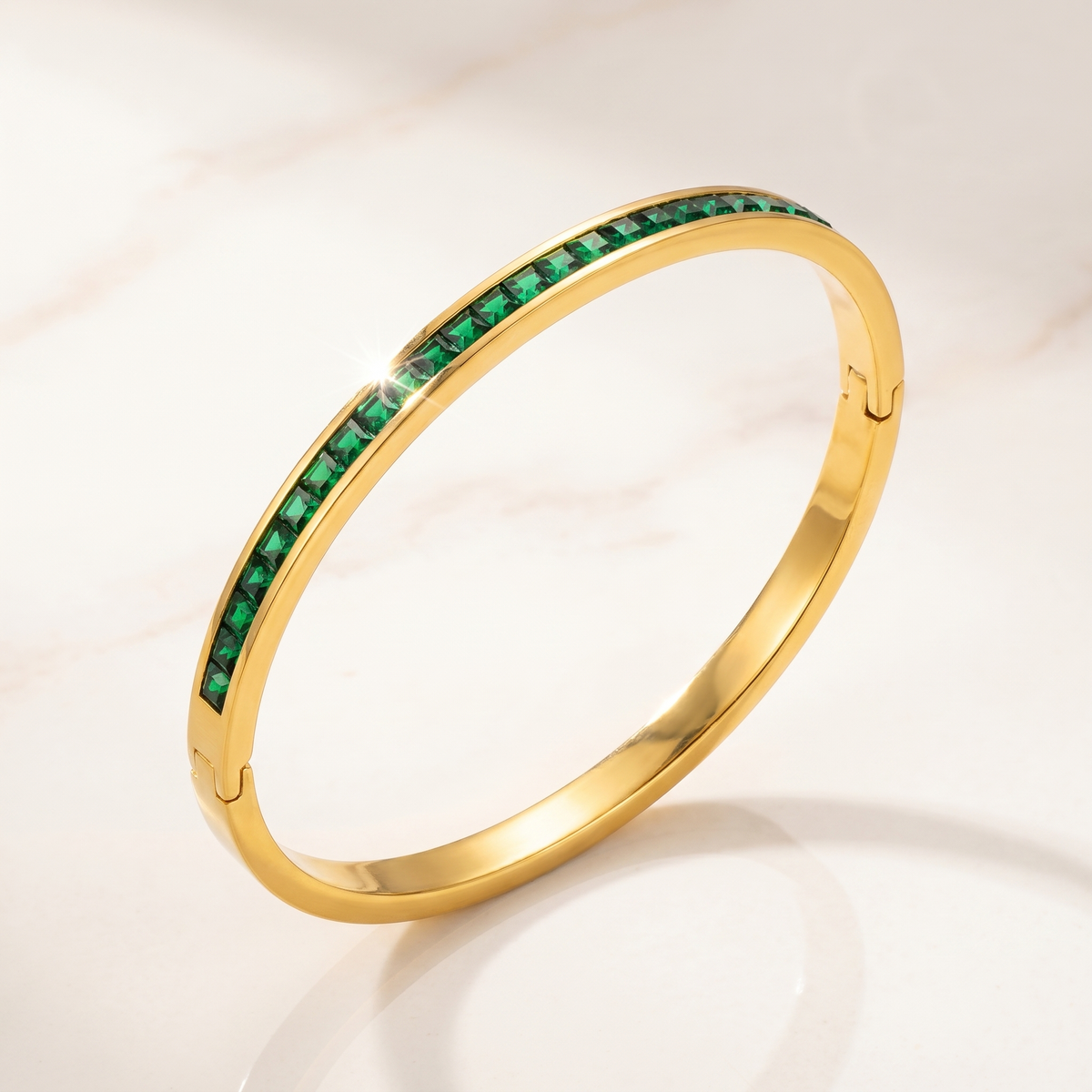 Emerald-Look Armband