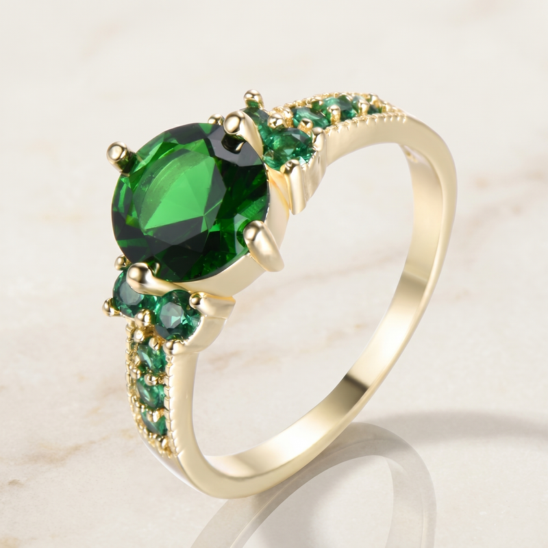 Emerald-Look Ring