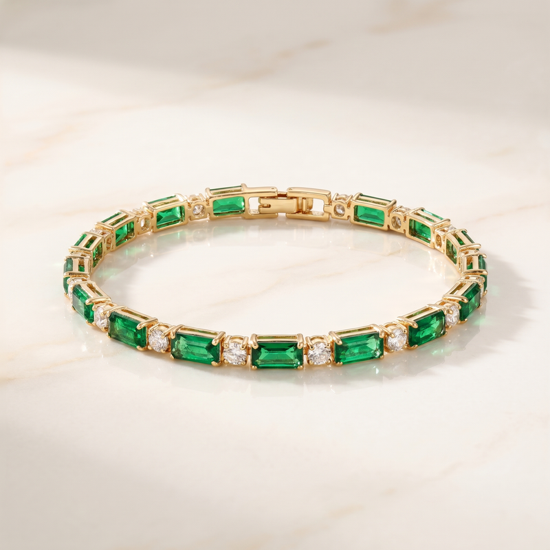 Emerald-Look Armband