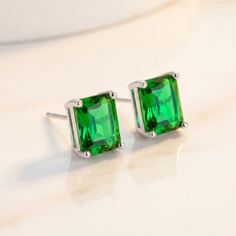 Emerald-Look Ohrringe