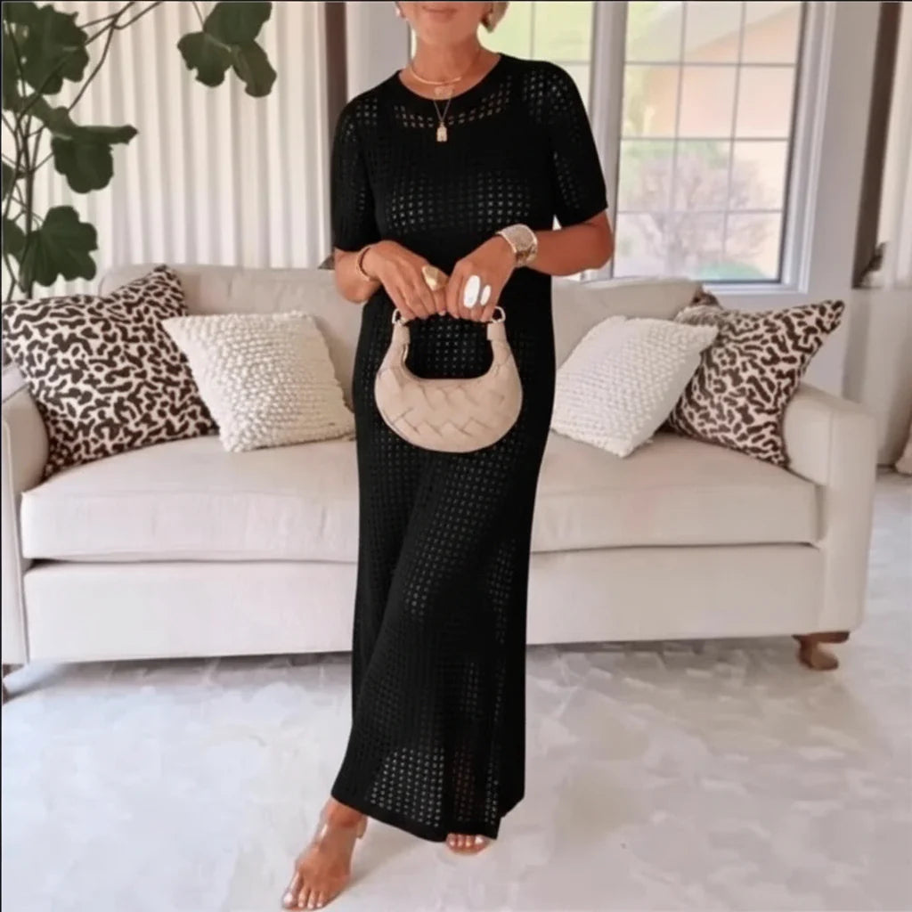 Riviera | Set aus Unterkleid und gehäkeltem Spitzenoberteil