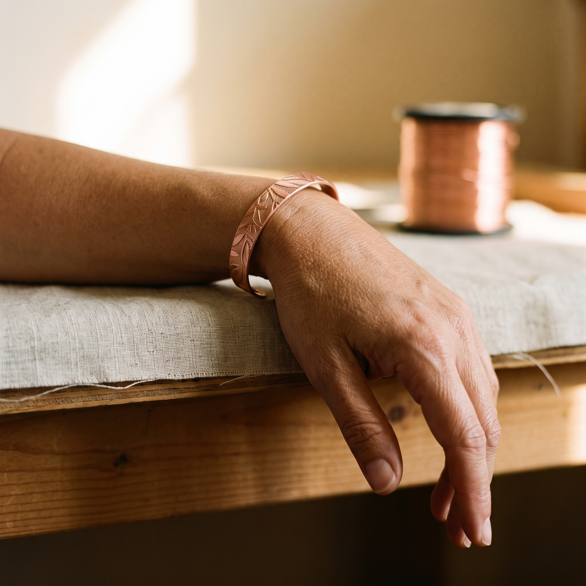 Leaf Kupfer-Armband – Ansicht 2