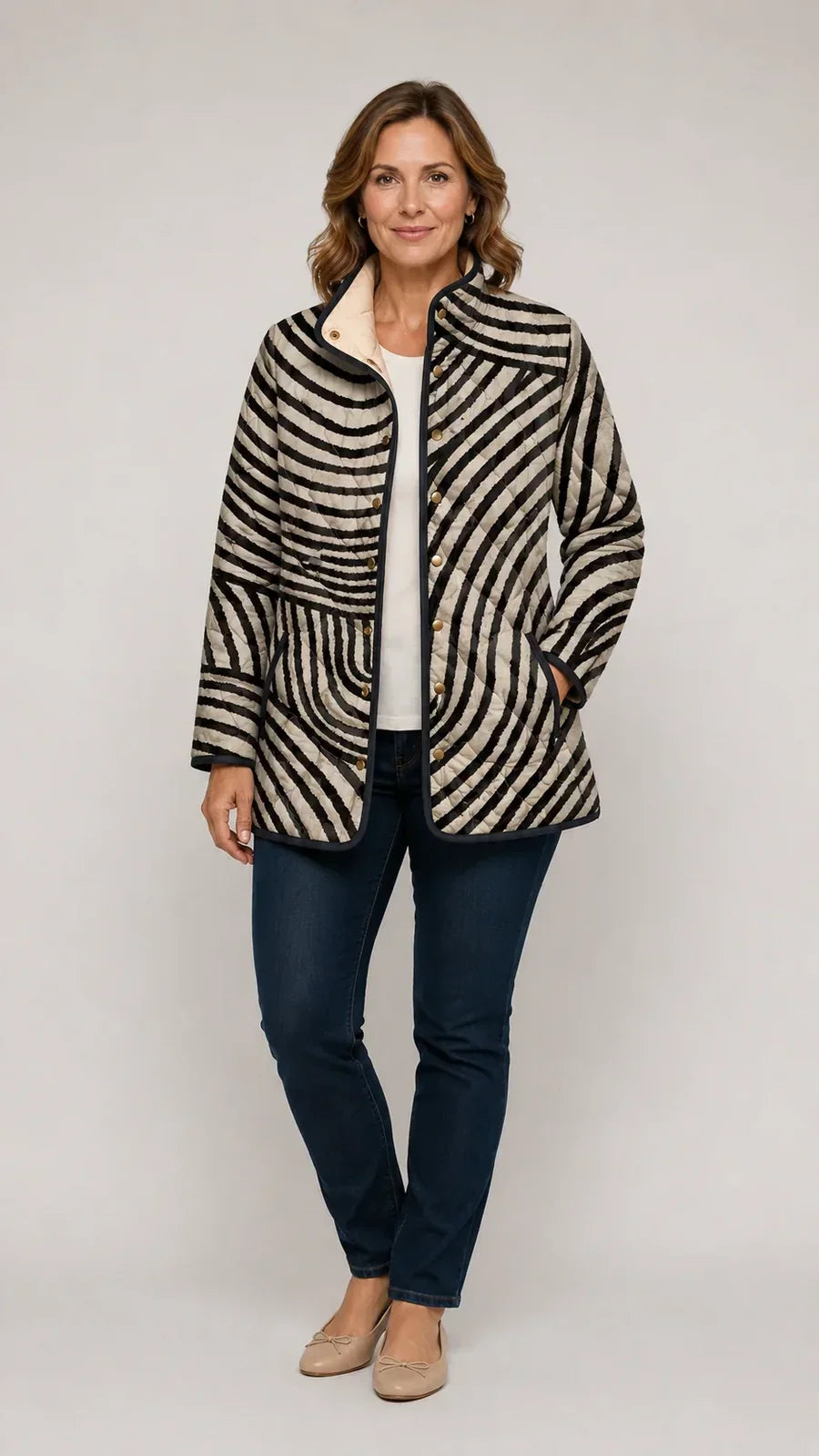 Inaya Retro-Kreis-Steppjacke – Ansicht 2