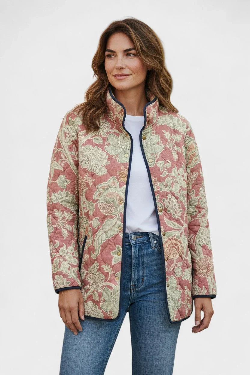 Naya Vintage-Blumen-Steppjacke – Ansicht 2
