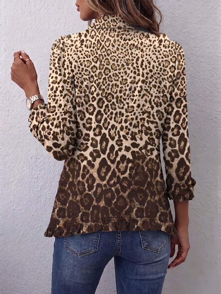 Ombretta Leopard-Jacke Multicolor – Ansicht 2