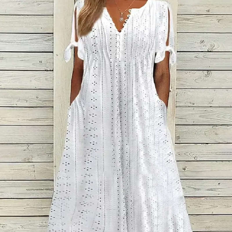 Celeste elegantes V-Ausschnitt-Kleid – Ansicht 14