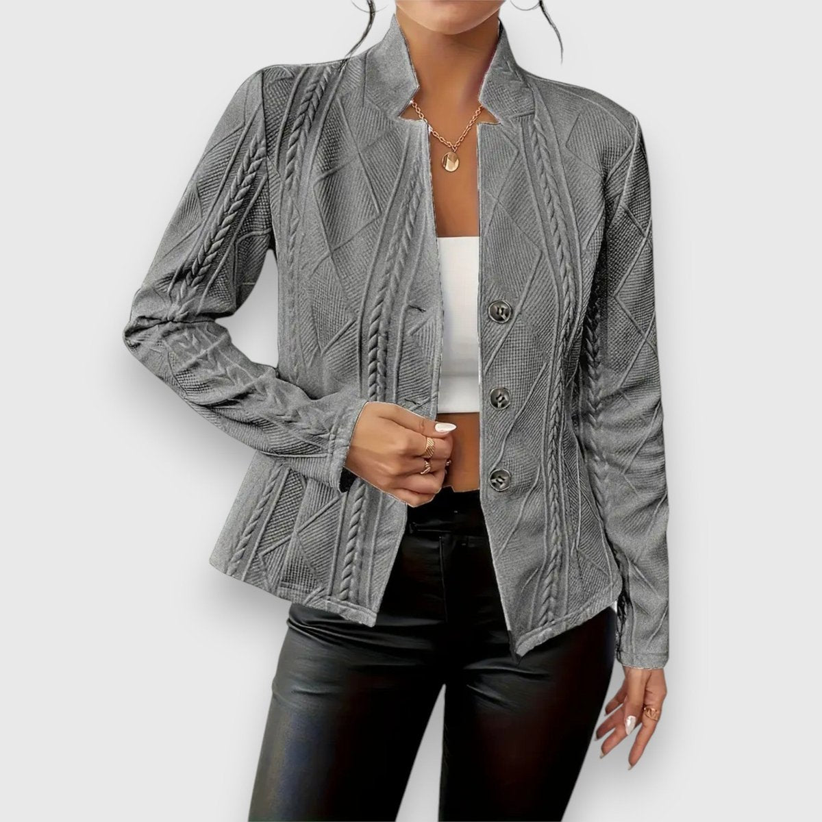 Loretta Cardigan mit Struktur und Knopfleiste – Ansicht 13