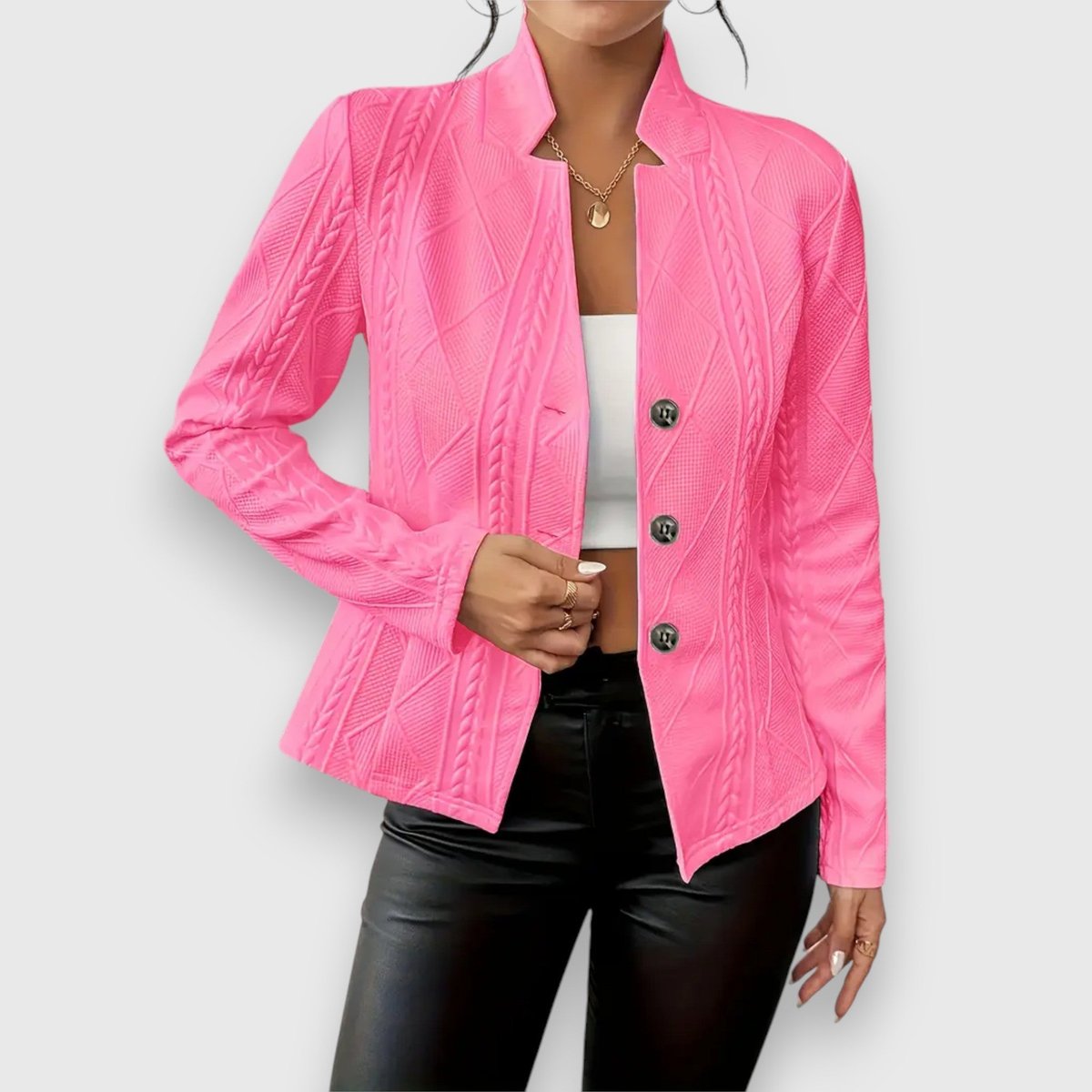 Loretta Cardigan mit Struktur und Knopfleiste – Ansicht 33