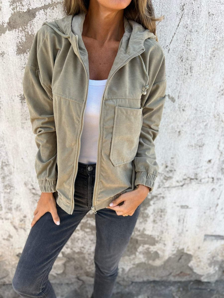 Lauren Rippstrick-Kapuzenjacke mit Zip – Ansicht 2