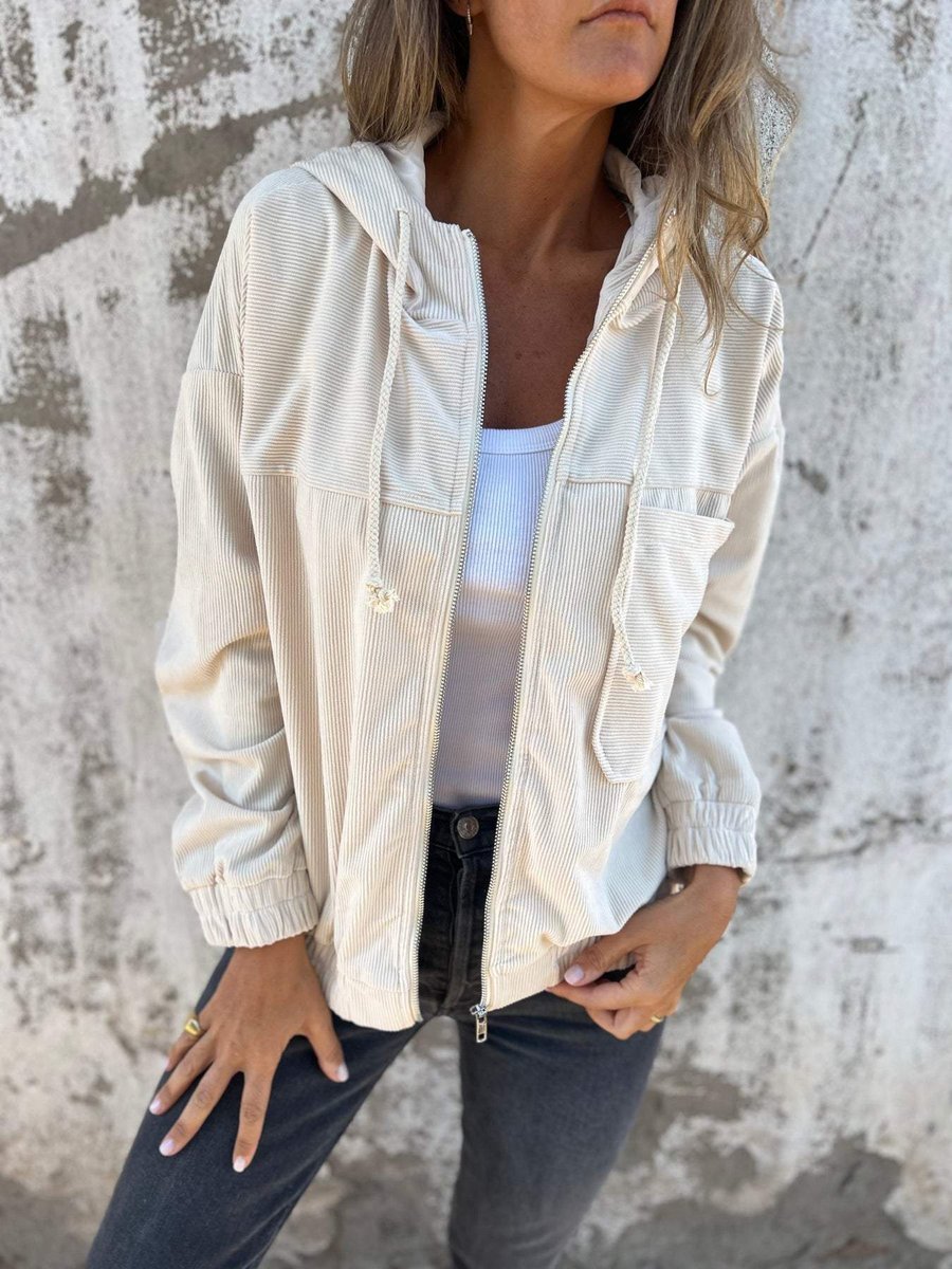 Lauren Rippstrick-Kapuzenjacke mit Zip – Ansicht 5