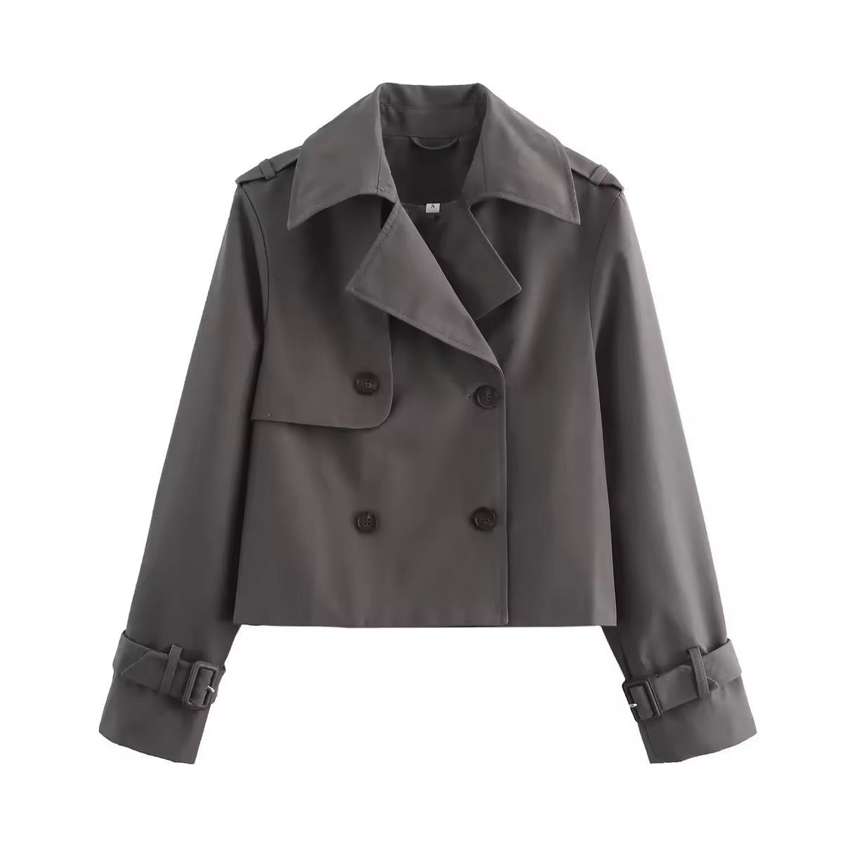 Eugénie Cropped Zweireiher-Trench – Ansicht 15