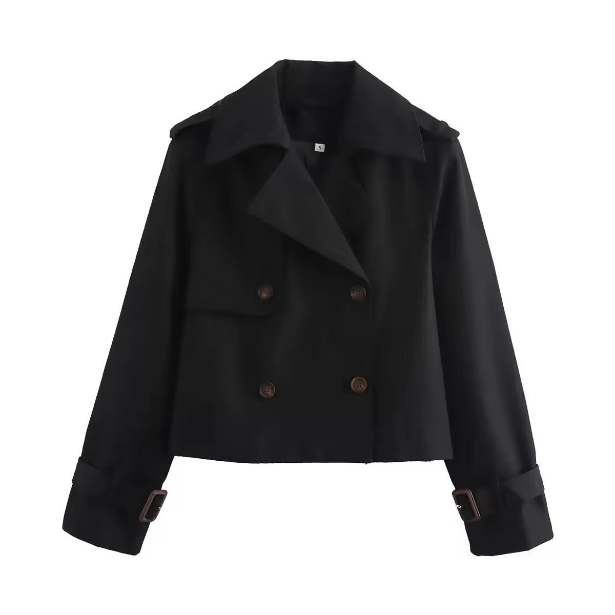 Eugénie Cropped Zweireiher-Trench – Ansicht 17