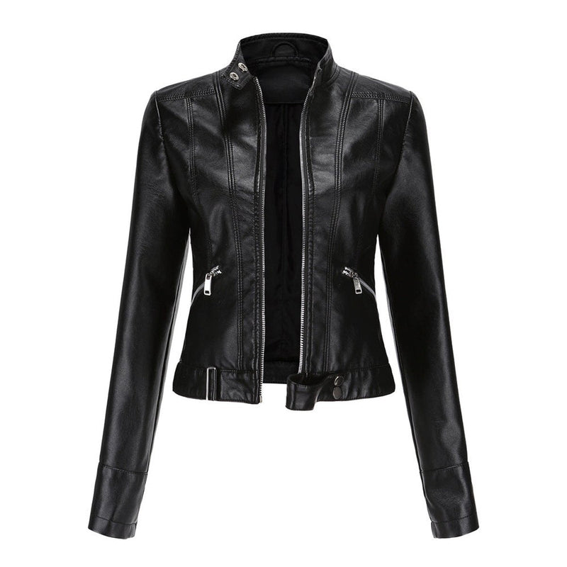 Linnea Cropped Moto-Jacke mit Stehkragen – Ansicht 11