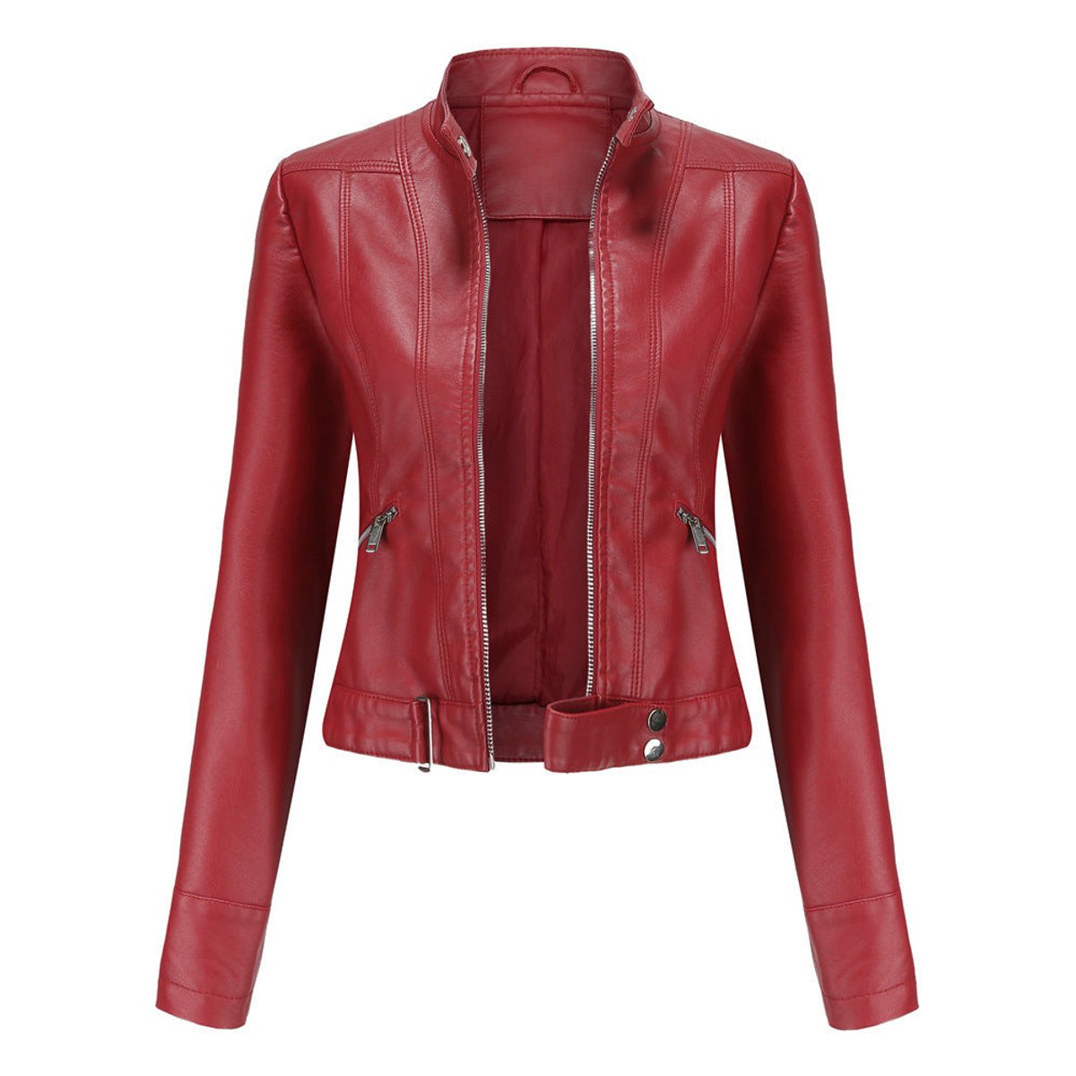 Linnea Cropped Moto-Jacke mit Stehkragen – Ansicht 35