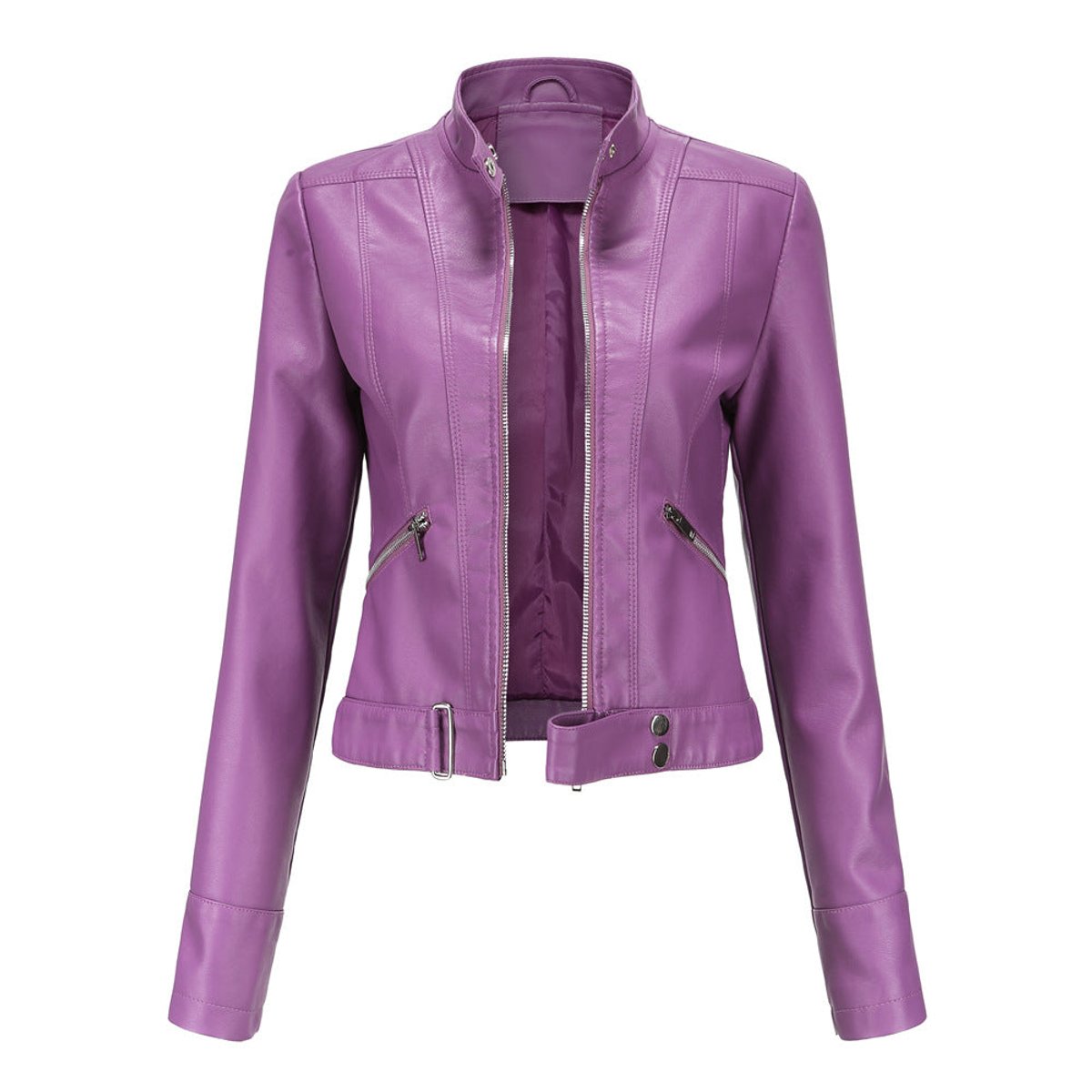 Linnea Cropped Moto-Jacke mit Stehkragen – Ansicht 41