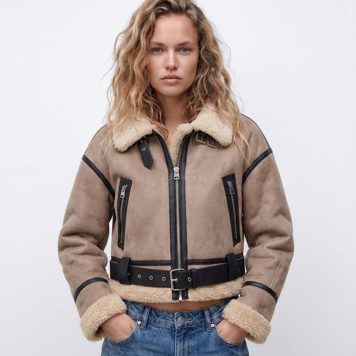 Verena Cropped Aviator-Bomber – Ansicht 2