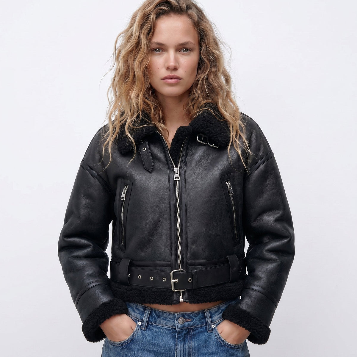 Verena Cropped Aviator-Bomber – Ansicht 19