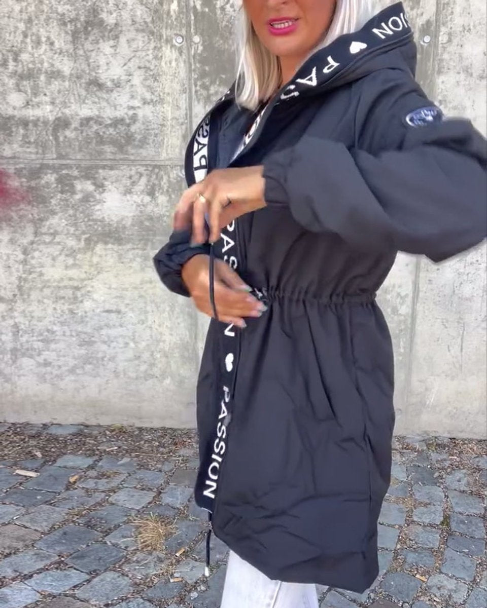 Camila Midi-Parka mit Kapuze und Kordelzug – Ansicht 8