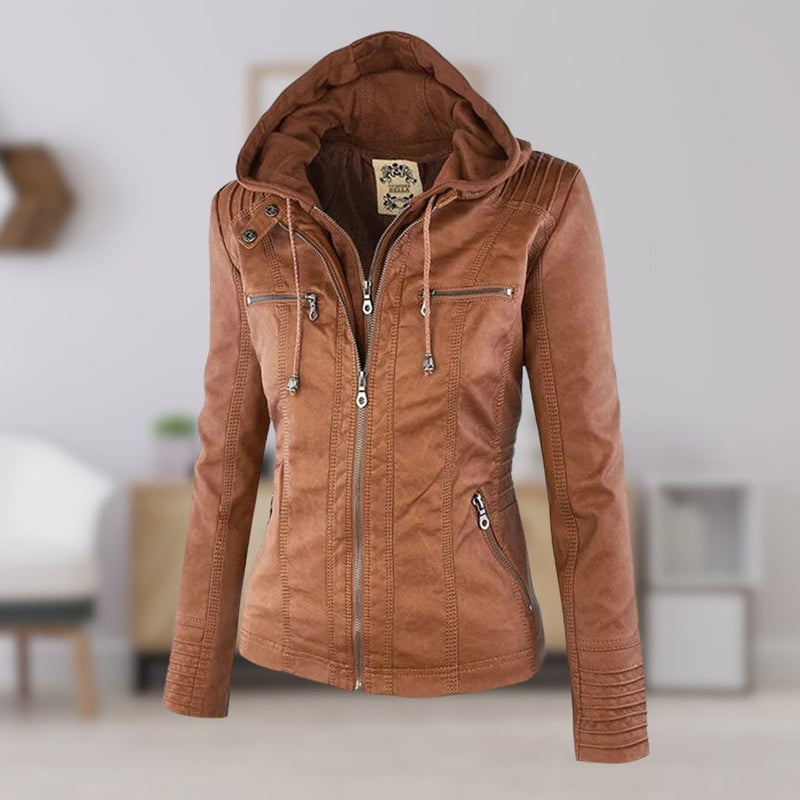 Lucinda Moto-Jacke mit abnehmbarer Kapuze – Ansicht 20