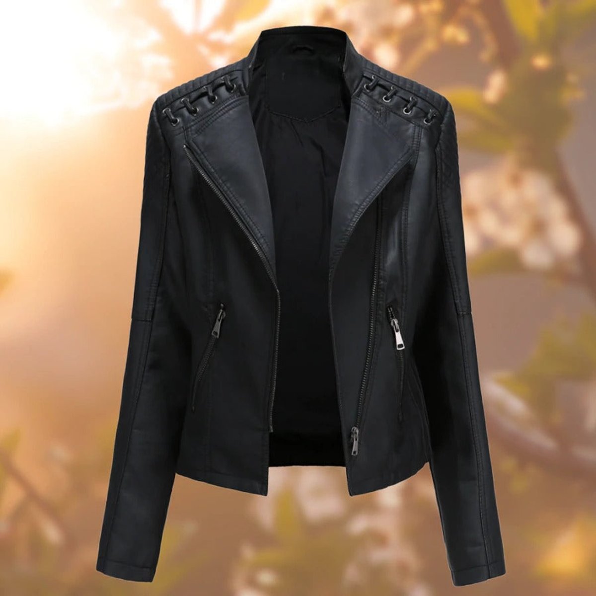Valeria Moto-Style Zip-Jacke – Ansicht 7