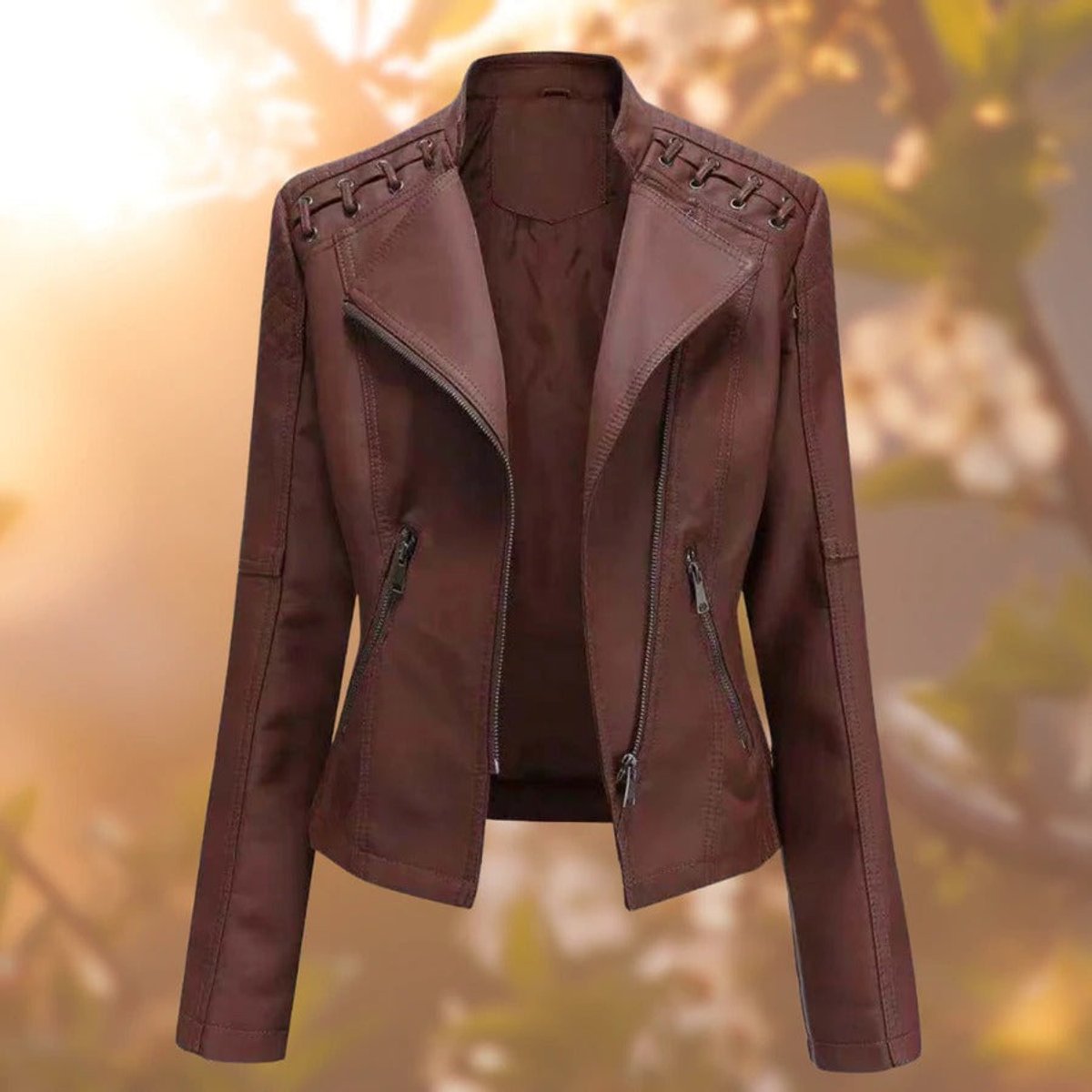 Valeria Moto-Style Zip-Jacke – Ansicht 18